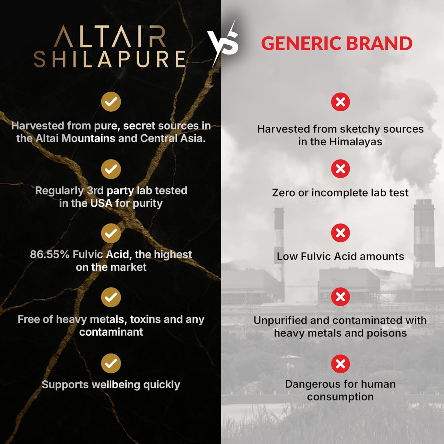 Altair Shilapure™ 100% Pure Shilajit Tablets